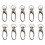 100 Pcs D Swivel Trigger Clips Hooks Metal Key Ring Lobster Clasps 1