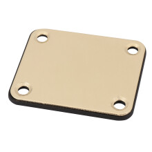 2X Gold Neck Plate with 8 Screws Replacement Part for  Strat Electric Guitar