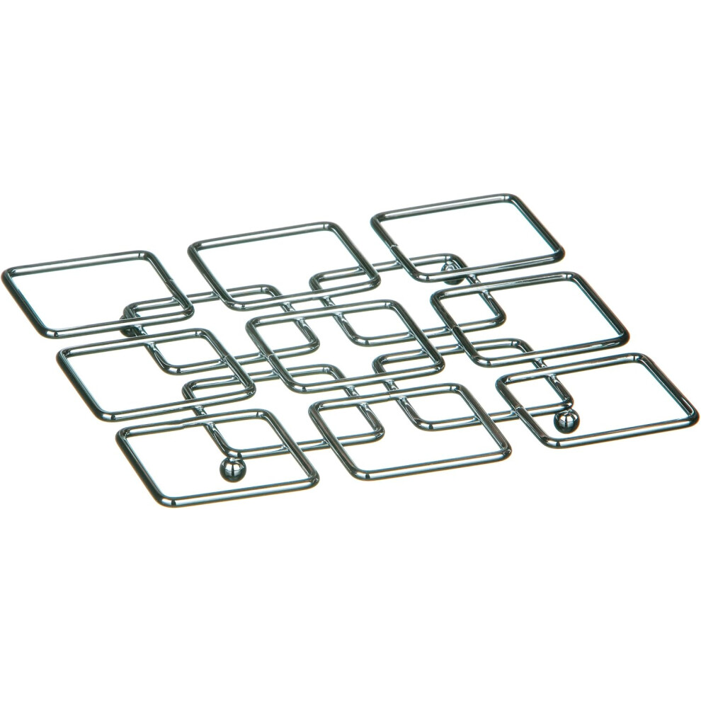 Premier Housewares Polished Chrome Squares Trivet Metal Silver