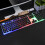 (Black) Colorful Backlit Wireless Keyboard for PC & Smart TV 8