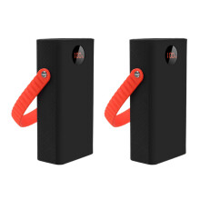 2X Silicone Case for ROMOSS Zeus PEA40 40000MAh Power Bank Anti-Slip/Anti-Fall Soft Cover (Black)