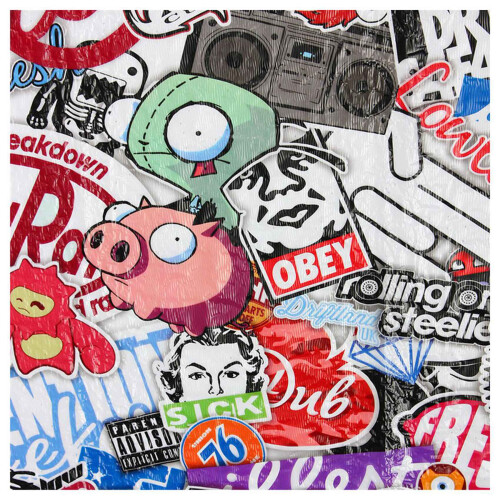 2X Water Transfer Printing Film Hydrographics  Dipping Kit Pig Recorder Graffiti 0.5X2M 1