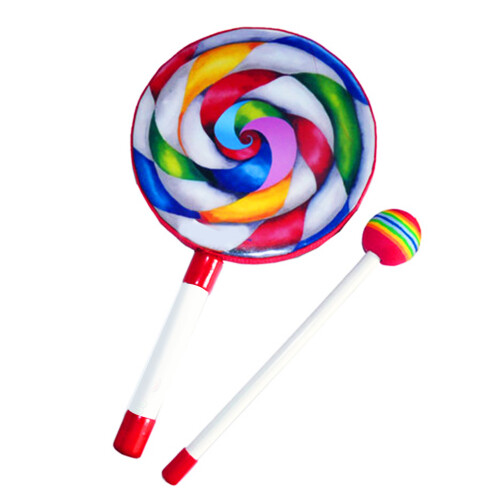 Children Hand Drum Multi-Color Rainbow Percussion Instrument 6in 1