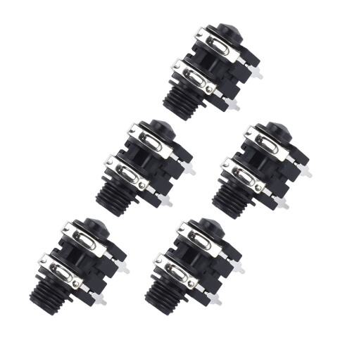 6.35mm 4P Stereo Socket 5Pcs 6.5mm Input for Microphone & Electric Guitar