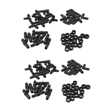 2X Bewässerungs Armaturen Kit für 1/2 Zoll Schlauch Stacheldraht Steck Verbinder (Rain Bird 16 mm .520 ID) Tropf Oder Sprinkler Anlagen