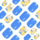 24PCS Glossy Blue Press on Nails - Long Lasting & Reusable 1