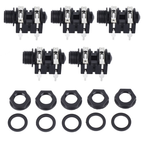 6.35mm 4P Stereo Socket 5Pcs 6.5mm Input for Microphone & Electric Guitar 1