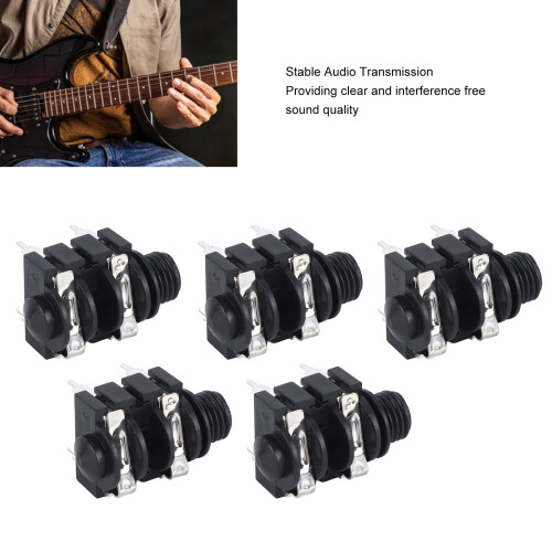 6.35mm 4P Stereo Socket 5Pcs 6.5mm Input for Microphone & Electric Guitar 2