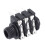 Stereo Jack Socket 6.35mm 6P Microphone Connector for Replacement Durable Metal 13