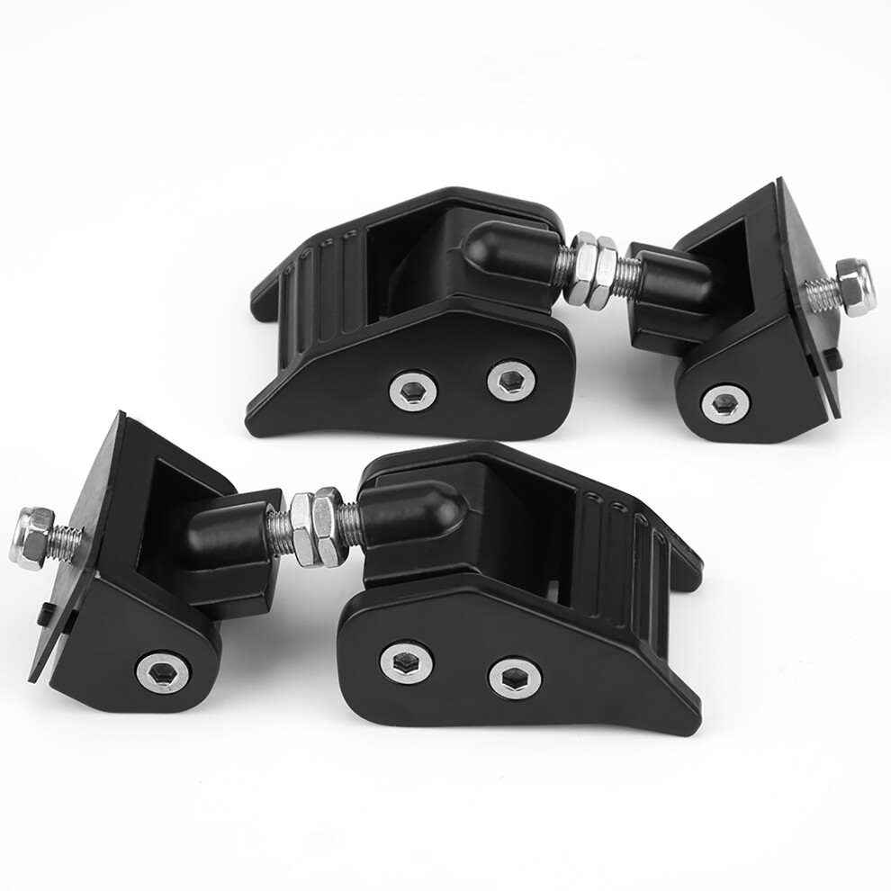 2Pcs Hood Lock Latch Bracket Kit For Jeep Wrangler Jk 2007-2017 Black 8011388551475