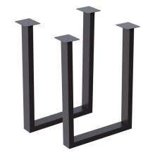 Set de 2 pieds de table rectangulaires en acier 40 x 28 cm