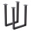 Set de 2 pieds de table rectangulaires en acier 40 x 28 cm 1
