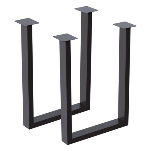 Set de 2 pieds de table rectangulaires en acier 40 x 28 cm
