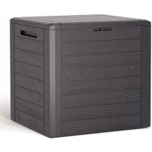 140L Wood Effect Garden Storage Box Brown