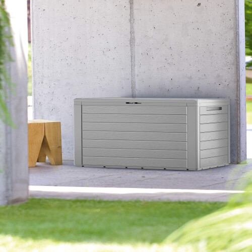 280L Waterproof Garden Storage Box Grey
