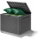 190L Waterproof Garden Storage Box Grey 1