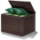 190L Waterproof Garden Storage Box Brown 1
