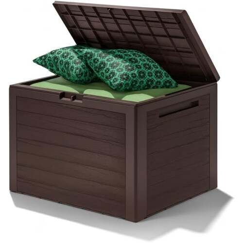 190L Waterproof Garden Storage Box Brown