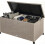 270L Polyrattan Garden Box with Wheels Cream 1