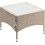 Square Rattan Garden Table Glass Top Beige 1