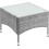Square Rattan Garden Table Glass Top Grey 1