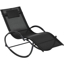 Zero Gravity Garden Rocking Lounger Black