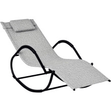 Zero Gravity Garden Rocking Lounger Grey