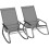 Set of 2 Garden Rocking Chairs 1