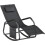 Ergonomic Outdoor Rocking Lounger Black 1