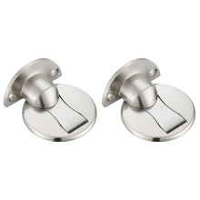 2X Boden Montage Magnet Tür Stopper - Unsichtbarer Magnetischer Tür Stopper, Magnete Tür Stopper Wand Stütze Offen Halten (Silber)