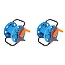 2X 20M Portatile da Giardino per Uso Domestico Tubo Avvolgitubo Carrello Stoccaggio Tubi Rondella Auto Supporto Tubo Flessibile Supporto Avvolgimento