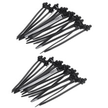Nylon Attache À GlissiÈRe pour Câble de Dôme de Voiture À Montage PoussÉ, Longueur de 162 mm, 40 PiÈCes, Noir