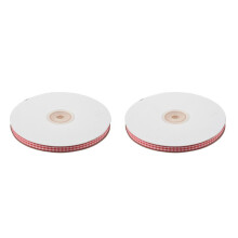 2Stück 45M Volle Rollenlänge Gingham Ribbon Sewing Crafts, 6mm Wide Rot