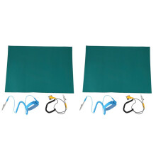 2X Antistatische Matte Telefon Reparaturlötpolster mit Erdungs Kabel ESD Handgelenk Zur Reparatur Mobile Reparaturlötmatte