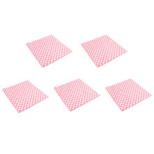 500 PCS checkered Feinkostgeschaeftkorbzwischenlage-Lebensmittelverpackungs-Papiere, Fettabwehrmittel, Sandwich-Burger-Verpackung, Rot und Weiss