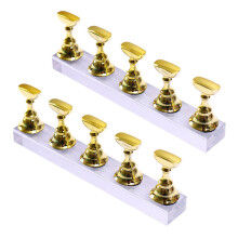 2X New Magnetic Acrylic Manicure Tools Nail Practice Hand Nail Exercises Pedestal