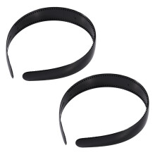 2X Dientes Ornamento Banda de Cabeza Aro del Pelo de Plastico Negro Senora