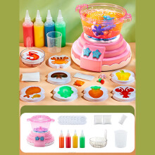Kindersuppenkocher-Spielzeug mit Licht, Blasengeräuschen, 4 simulierten Soßen, Rosa