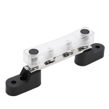 4 Studs Bus Bar Terminal Block 100Amp 12-48V Electric Junction Copper