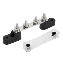 4 Stud Bus Bar Terminal Block 100Amp 12V-48V – Heavy Duty Copper Junction