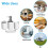 8 Pcs Plastic Bathroom Accessory Set,Bath Toilet Brush Accessories Set with Toothbrush Holder,Toothbrush Cup(White) 2