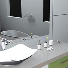 Ensemble D'Accessoires de Salle de Bain En Plastique de 8 Pièces, Ensemble D'Accessoires de Brosse de Toilette de Bain avec Porte-Brosse à Dents,