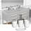 8 Pcs Plastic Bathroom Accessory Set,Bath Toilet Brush Accessories Set with Toothbrush Holder,Toothbrush Cup(White) 10