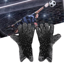 Strong Grip Goalkeeper Gloves Soccer Youth & Adult Size 8 Black