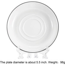 48 Pieces Plastic Easel Plate Display Stands Holders Picture Easel At Weddings, Home Decoration (Clear, 4 Inch)