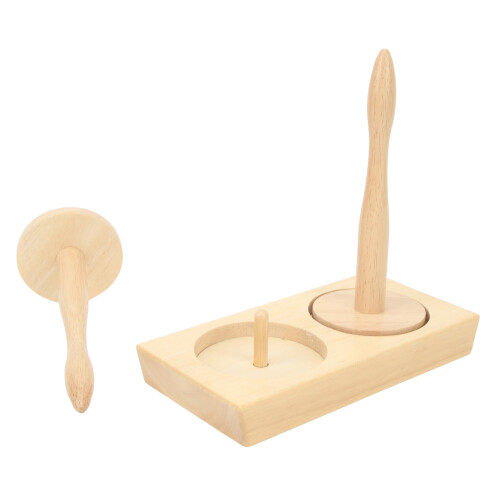 Double Yarn Ball Holder Beech Wood, 606g