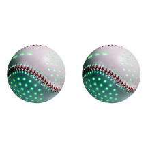 2X Light  Baseball,9 Inch Glow in the Dark Baseball,Night Throwing Practice Baseball for Family Sports Entertainment