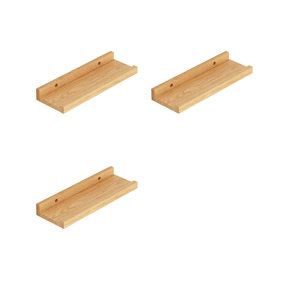 3X Wall Shelf Household Living Room Wall Rack Perforated Word Board Book Rack Solid Wood Small Shelf 30Cm 6031112618412
