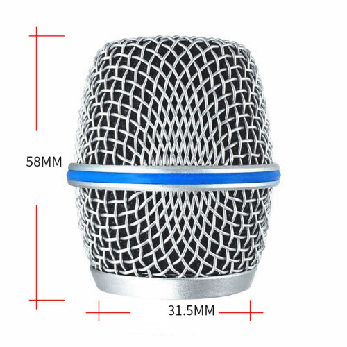 2X Microphone Replacement  Steel Mesh Handheld Microphone Grill Mesh  for Beta87A 1
