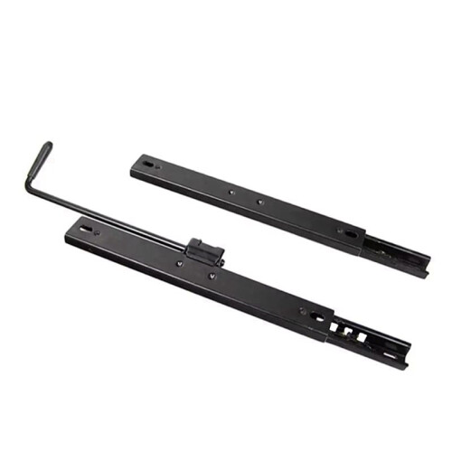 2X Single Lock Car  Slide Rail High Strength Adjustable  Slide Rail Assembly Kit for Loader Forklift Tractor B 2